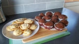 Chocolate muffins and mince pies.jpg